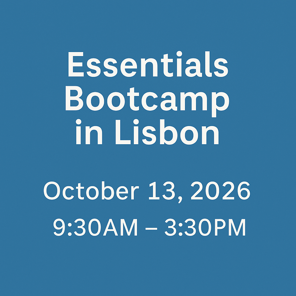 Add on Lisbon bootcamp day, Essentials Track – $99 (October 13, 2026, 9:30am)